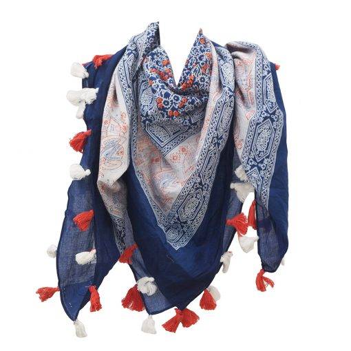 Cotton Printed Tassels Scarves Manufacturer